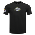 NBA LOS ANGELES LAKERS UNDER THE LIGHTS MEN'S SINGLE JERSEY TEE (BLACK)