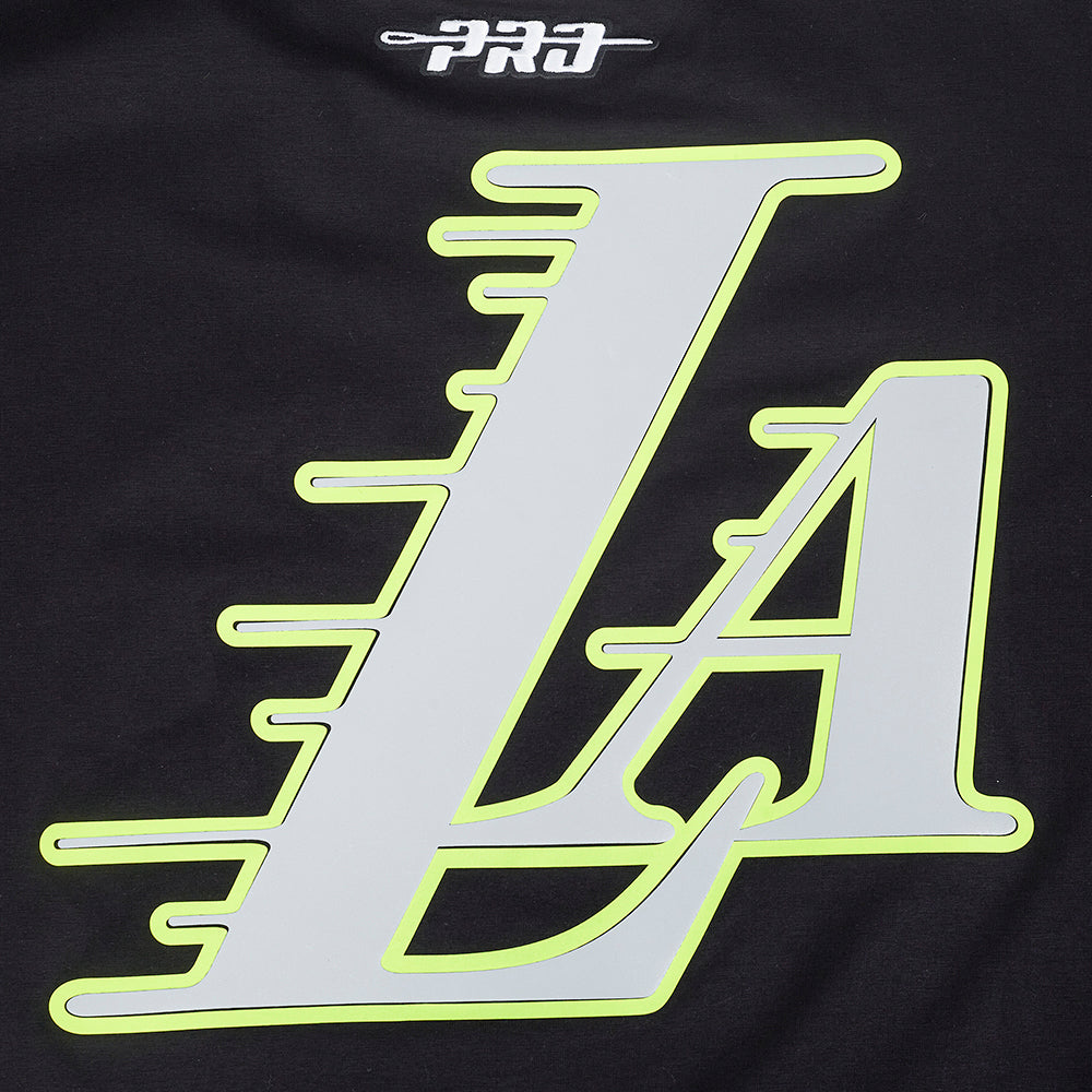 NBA LOS ANGELES LAKERS UNDER THE LIGHTS MEN'S SINGLE JERSEY TEE (BLACK)