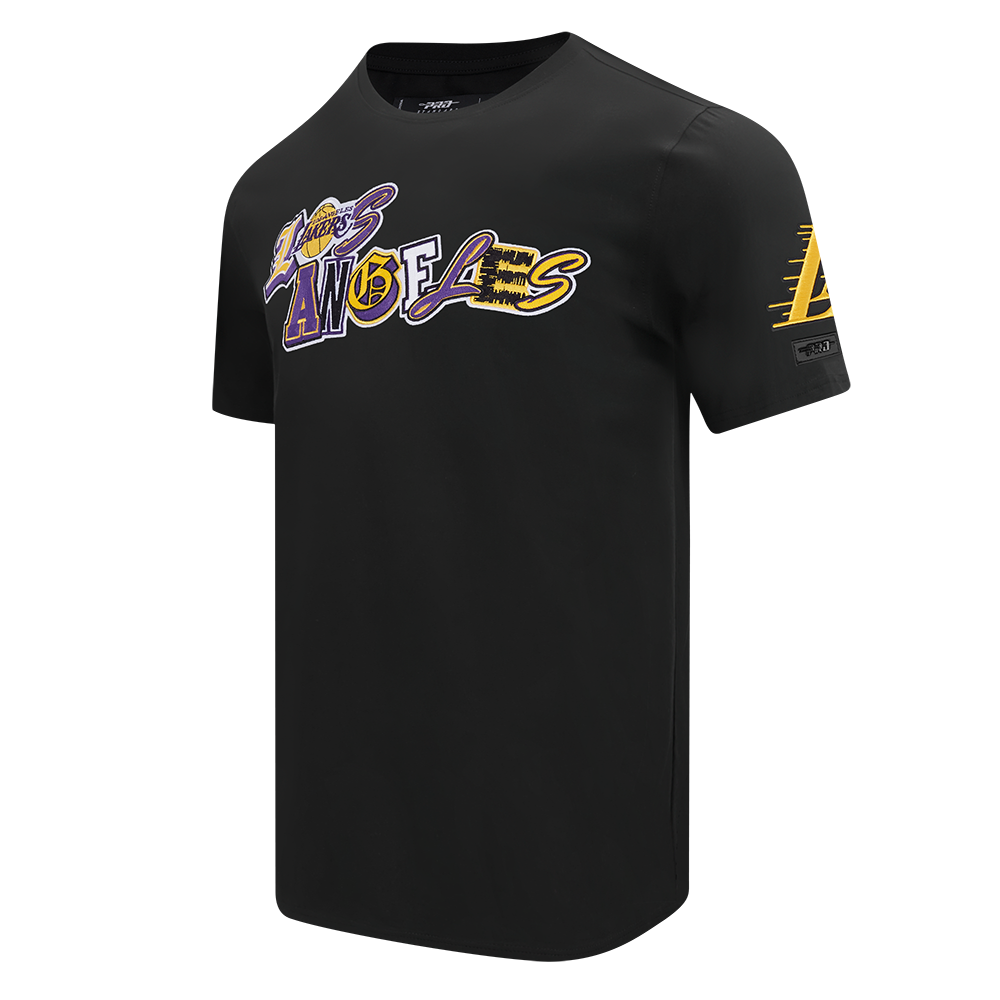 NBA LOS ANGELES LAKERS CITY RANSOM MEN'S SINGLE JERSEY TEE (BLACK)