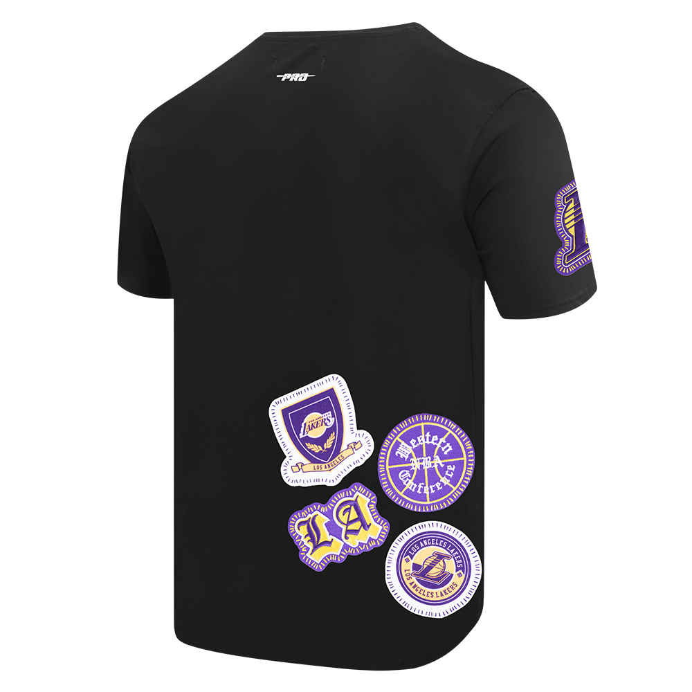 NBA LOS ANGELES LAKERS DIY PICK STITCH MEN'S SINGLE JERSEY TEE (BLACK)