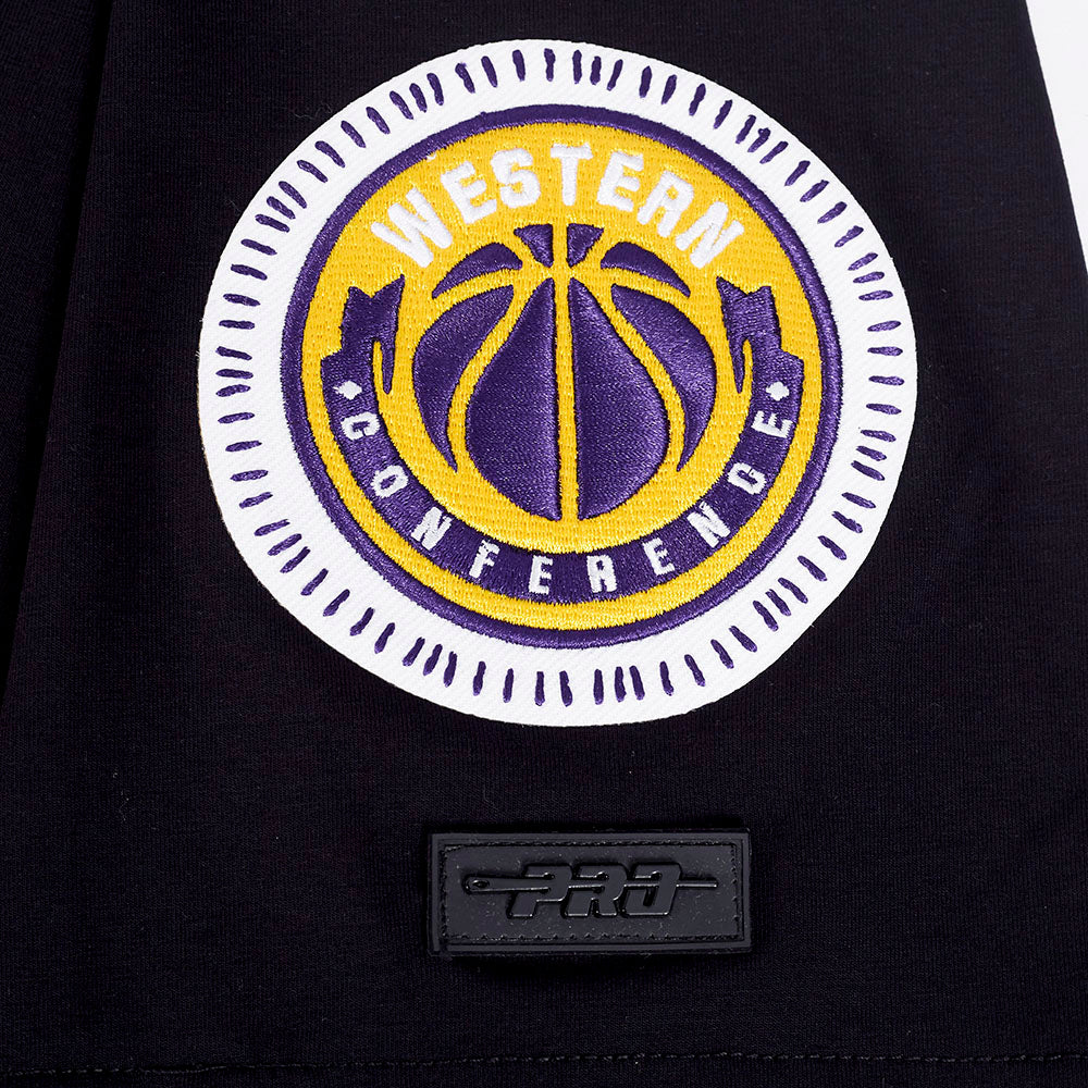 NBA LOS ANGELES LAKERS DIY PICK STITCH MEN'S SINGLE JERSEY TEE (BLACK)