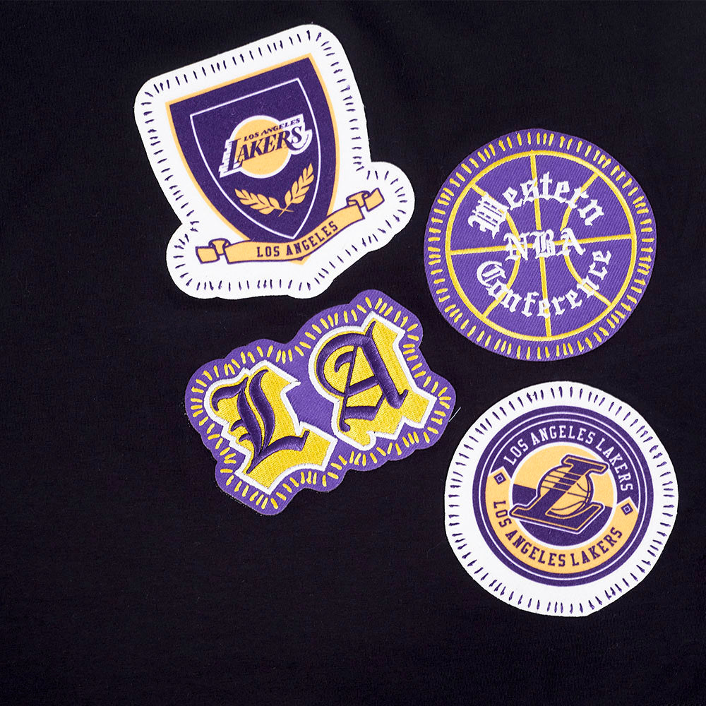 NBA LOS ANGELES LAKERS DIY PICK STITCH MEN'S SINGLE JERSEY TEE (BLACK)