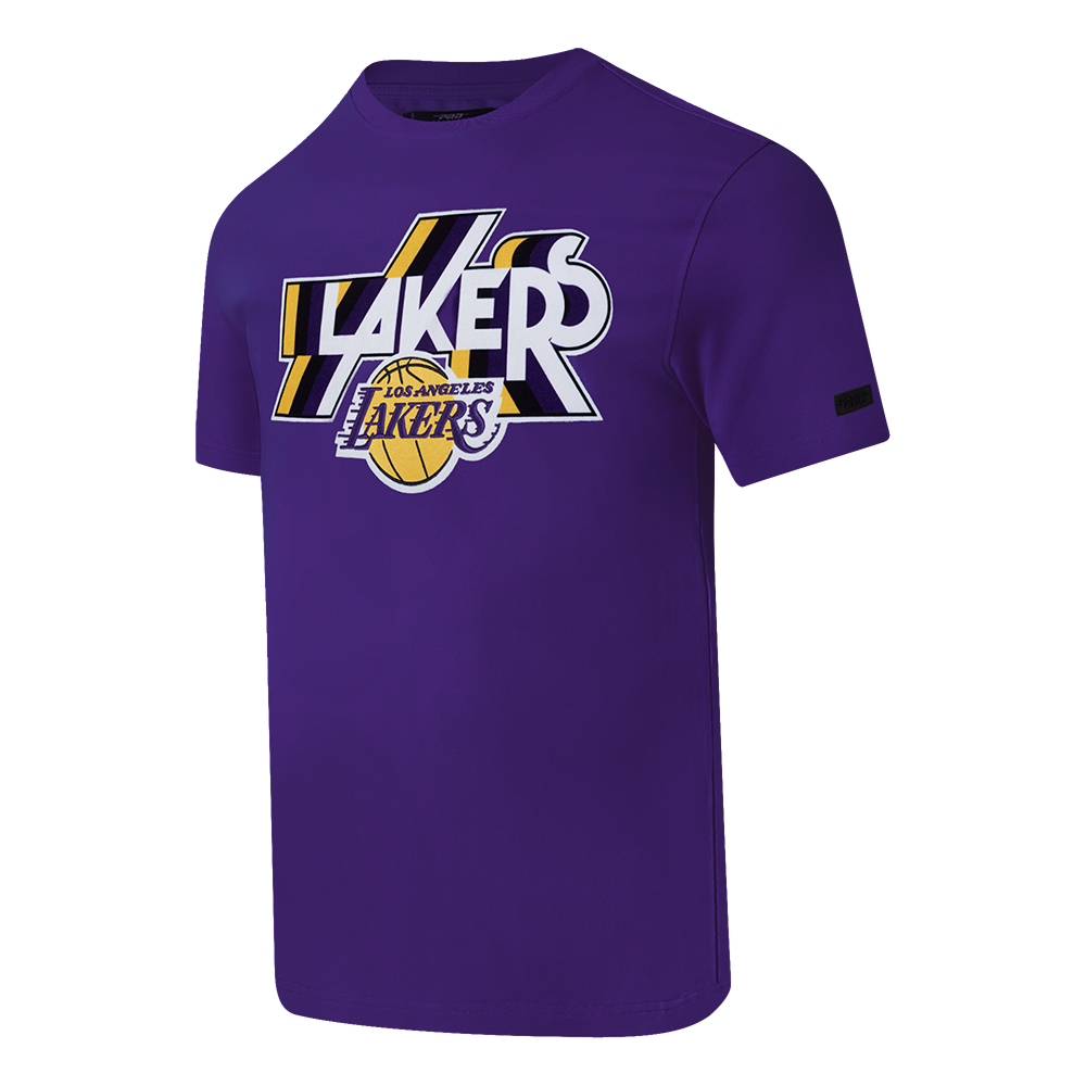 NBA LOS ANGELES LAKERS RETRO ELEVATION MEN'S SINGLE JERSEY TEE (PURPLE)