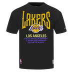 NBA LOS ANGELES LAKERS CITY TOUR 2.0 MEN'S COTTON JERSEY DROP SHOULDER TEE (BLACK)