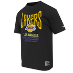 NBA LOS ANGELES LAKERS CITY TOUR 2.0 MEN'S COTTON JERSEY DROP SHOULDER TEE (BLACK)