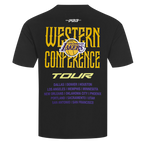 NBA LOS ANGELES LAKERS CITY TOUR 2.0 MEN'S COTTON JERSEY DROP SHOULDER TEE (BLACK)