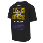 NBA LOS ANGELES LAKERS CITY TOUR 2.0 MEN'S COTTON JERSEY DROP SHOULDER TEE (BLACK)