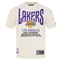 NBA LOS ANGELES LAKERS CITY TOUR 2.0 MEN'S COTTON JERSEY DROP SHOULDER TEE (EGGSHELL)