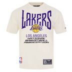 NBA LOS ANGELES LAKERS CITY TOUR 2.0 MEN'S COTTON JERSEY DROP SHOULDER TEE (EGGSHELL)