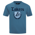 NBA LOS ANGELES LAKERS COUNTRY CLUB MEN'S COTTON JERSEY DROP SHOULDER TEE (STEEL BLUE)