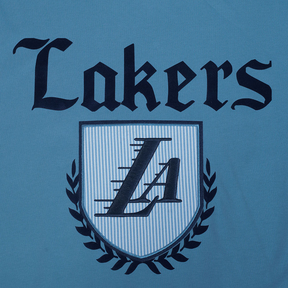 NBA LOS ANGELES LAKERS COUNTRY CLUB MEN'S COTTON JERSEY DROP SHOULDER TEE (STEEL BLUE)