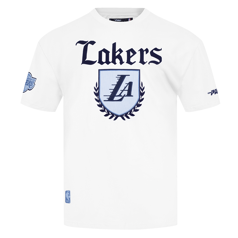 NBA LOS ANGELES LAKERS COUNTRY CLUB MEN'S COTTON JERSEY DROP SHOULDER TEE (WHITE)