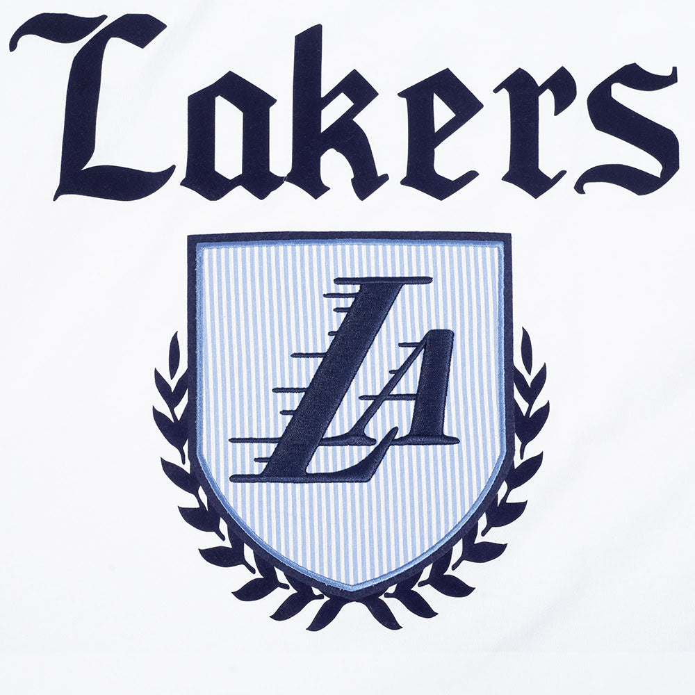 NBA LOS ANGELES LAKERS COUNTRY CLUB MEN'S COTTON JERSEY DROP SHOULDER TEE (WHITE)