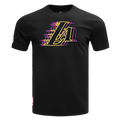 NBA LOS ANGELES LAKERS ECHO LOGO MEN'S SINGLE JERSEY TEE (BLACK)