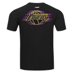 NBA LOS ANGELES LAKERS ECHO LOGO MEN'S SINGLE JERSEY TEE (BLACK)