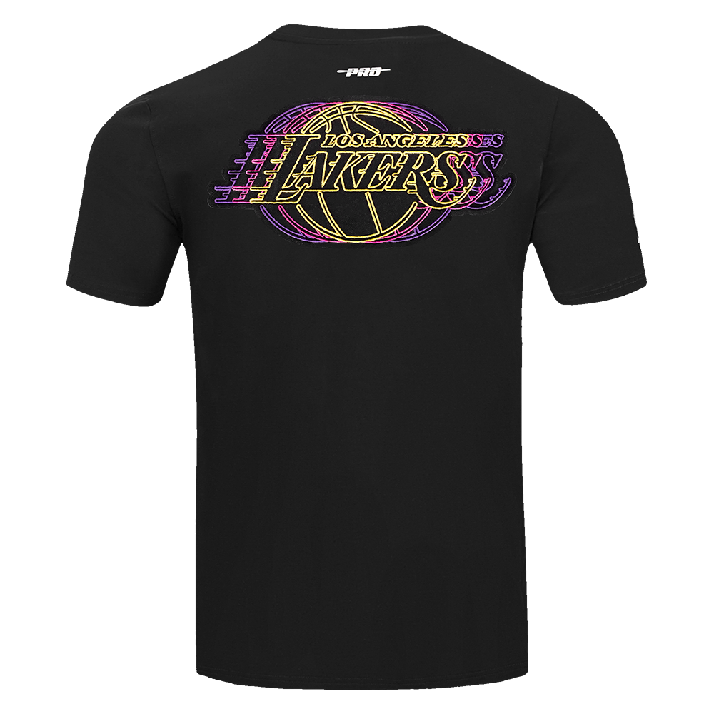 NBA LOS ANGELES LAKERS ECHO LOGO MEN'S SINGLE JERSEY TEE (BLACK)