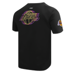 NBA LOS ANGELES LAKERS ECHO LOGO MEN'S SINGLE JERSEY TEE (BLACK)