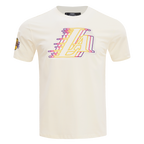 NBA LOS ANGELES LAKERS ECHO LOGO MEN'S SINGLE JERSEY TEE (EGGSHELL)