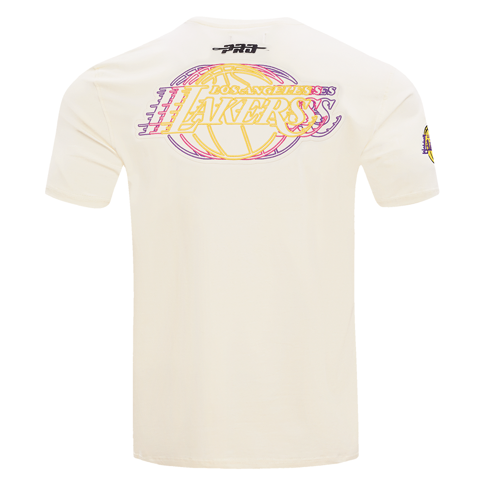 NBA LOS ANGELES LAKERS ECHO LOGO MEN'S SINGLE JERSEY TEE (EGGSHELL)