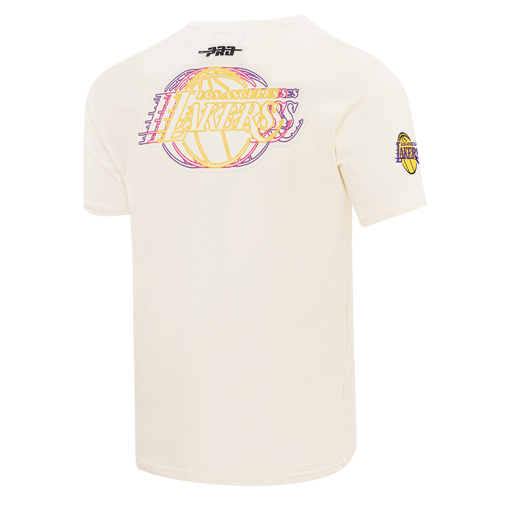 NBA LOS ANGELES LAKERS ECHO LOGO MEN'S SINGLE JERSEY TEE (EGGSHELL)