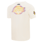 NBA LOS ANGELES LAKERS ECHO LOGO MEN'S SINGLE JERSEY TEE (EGGSHELL)
