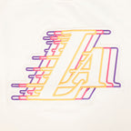 NBA LOS ANGELES LAKERS ECHO LOGO MEN'S SINGLE JERSEY TEE (EGGSHELL)
