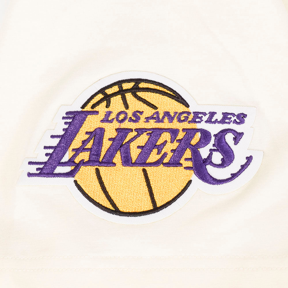 NBA LOS ANGELES LAKERS ECHO LOGO MEN'S SINGLE JERSEY TEE (EGGSHELL)