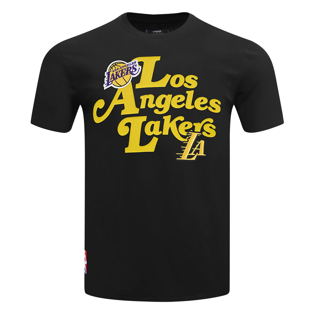 NBA LOS ANGELES LAKERS SOUVENIR T-SHIRT EN JERSEY SIMPLE POUR HOMME (NOIR)