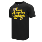 NBA LOS ANGELES LAKERS SOUVENIR T-SHIRT EN JERSEY SIMPLE POUR HOMME (NOIR)