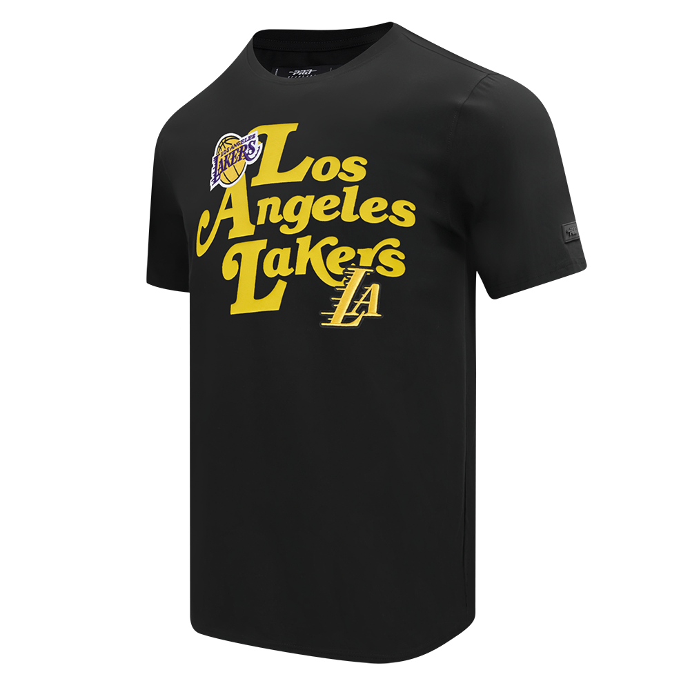 NBA LOS ANGELES LAKERS SOUVENIR MEN'S SINGLE JERSEY TEE (BLACK)