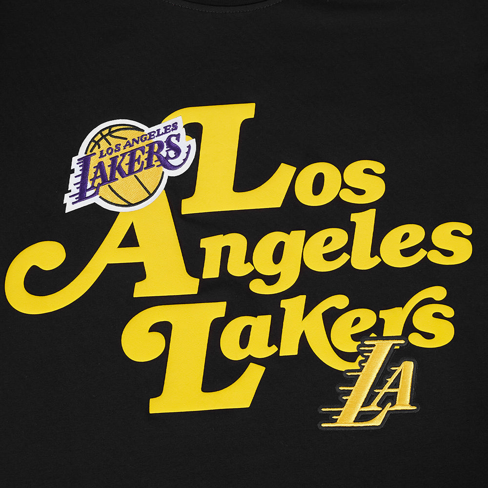 NBA LOS ANGELES LAKERS SOUVENIR T-SHIRT EN JERSEY SIMPLE POUR HOMME (NOIR)