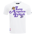 NBA LOS ANGELES LAKERS SOUVENIR T-SHIRT EN JERSEY SIMPLE POUR HOMME (BLANC)