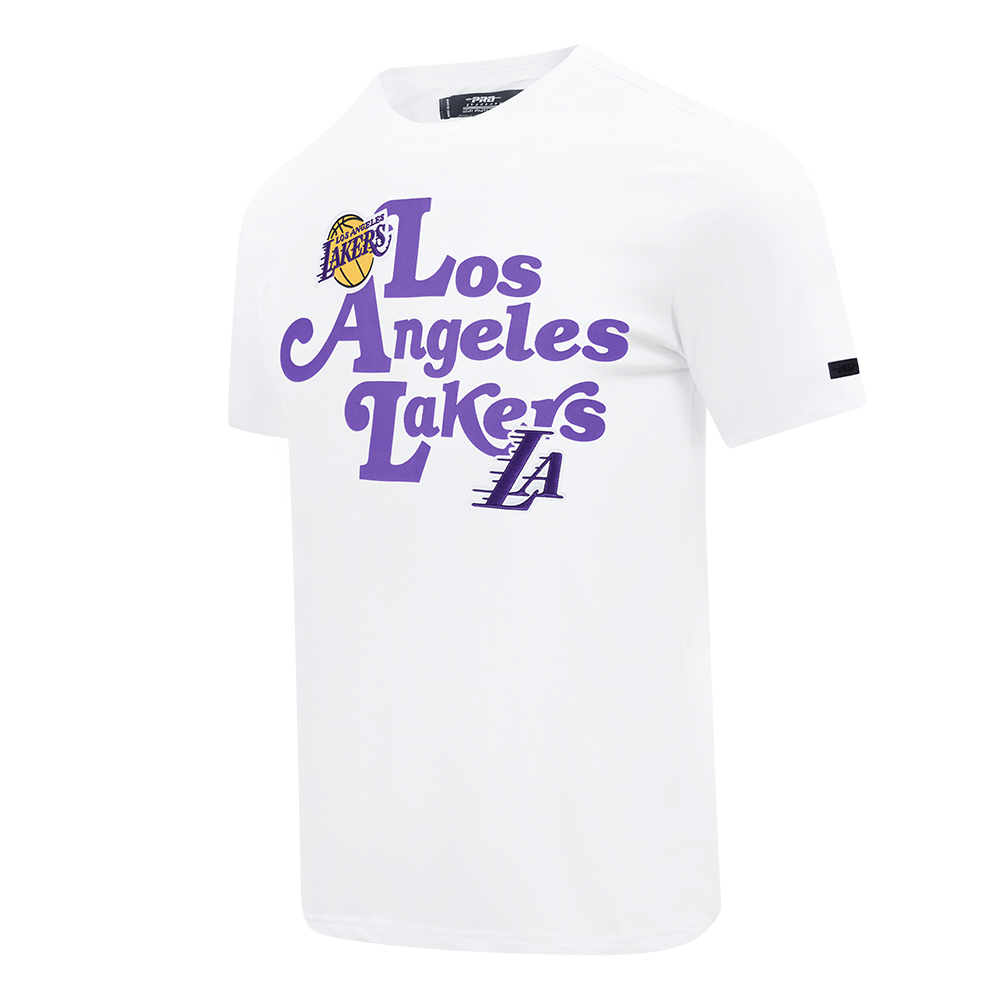 NBA LOS ANGELES LAKERS SOUVENIR MEN'S SINGLE JERSEY TEE (WHITE)