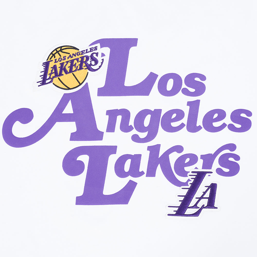 NBA LOS ANGELES LAKERS SOUVENIR T-SHIRT EN JERSEY SIMPLE POUR HOMME (BLANC)