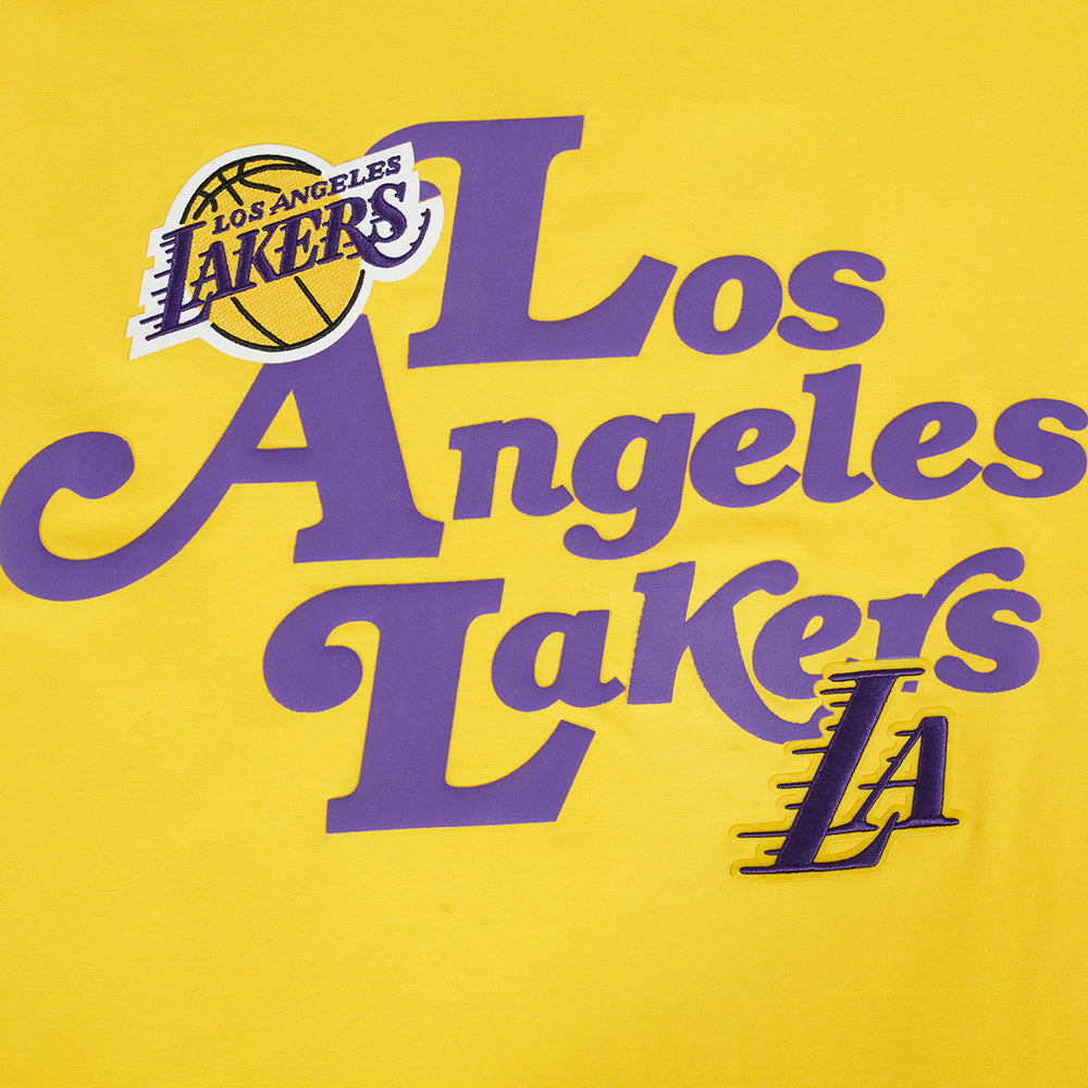 NBA LOS ANGELES LAKERS SOUVENIR T-SHIRT EN JERSEY SIMPLE POUR HOMME (JAUNE)