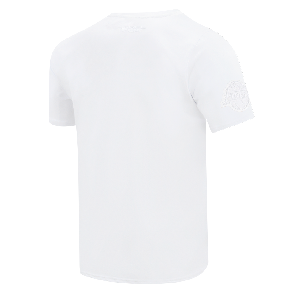 NBA LOS ANGELES LAKERS WHITE OUT MEN'S SINGLE JERSEY TEE (WHITE)