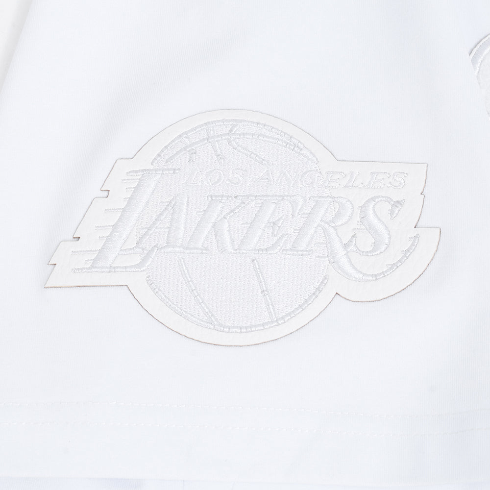 NBA LOS ANGELES LAKERS WHITE OUT MEN'S SINGLE JERSEY TEE (WHITE)