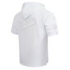 NBA LOS ANGELES LAKERS WHITE OUT MEN'S SHORT SLEEVE PULLOVER HOODIE (WHITE)