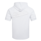NBA LOS ANGELES LAKERS WHITE OUT MEN'S SHORT SLEEVE PULLOVER HOODIE (WHITE)