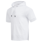 NBA LOS ANGELES LAKERS WHITE OUT MEN'S SHORT SLEEVE PULLOVER HOODIE (WHITE)
