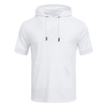NBA LOS ANGELES LAKERS WHITE OUT MEN'S SHORT SLEEVE PULLOVER HOODIE (WHITE)