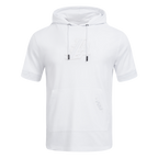 NBA LOS ANGELES LAKERS WHITE OUT MEN'S SHORT SLEEVE PULLOVER HOODIE (WHITE)