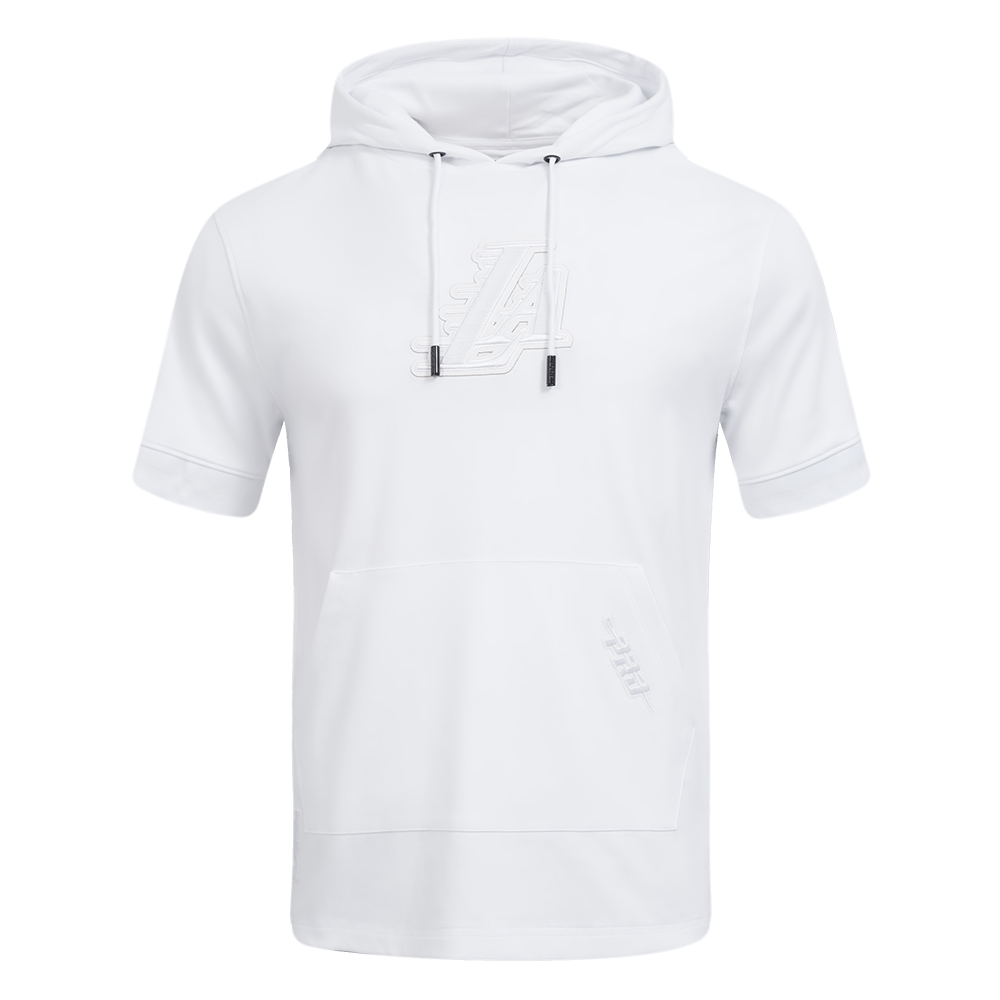 NBA LOS ANGELES LAKERS WHITE OUT CHANDAIL À CAPUCHON À MANCHES COURTES POUR HOMME (BLANC)