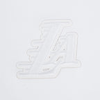 NBA LOS ANGELES LAKERS WHITE OUT MEN'S SHORT SLEEVE PULLOVER HOODIE (WHITE)