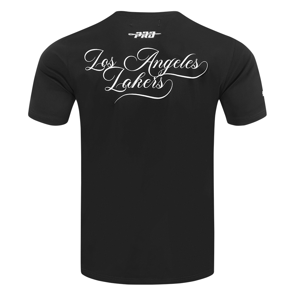 NBA LOS ANGELES LAKERS SUGAR SKULL T-SHIRT EN JERSEY SIMPLE À RAYURES POUR HOMME (NOIR/VIOLET)