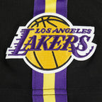 NBA LOS ANGELES LAKERS SUGAR SKULL T-SHIRT EN JERSEY SIMPLE À RAYURES POUR HOMME (NOIR/VIOLET)