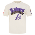 NBA LOS ANGELES LAKERS BEST OF MEN'S DROP SHOULDER TEE (EGGSHELL)