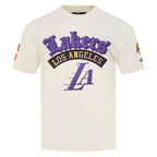 NBA LOS ANGELES LAKERS BEST OF MEN'S DROP SHOULDER TEE (EGGSHELL)