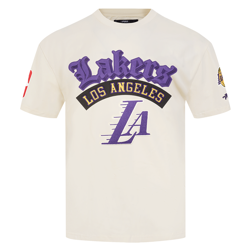 NBA LOS ANGELES LAKERS BEST OF MEN'S DROP SHOULDER TEE (EGGSHELL)
