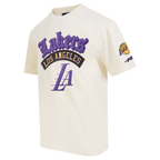 NBA LOS ANGELES LAKERS BEST OF MEN'S DROP SHOULDER TEE (EGGSHELL)